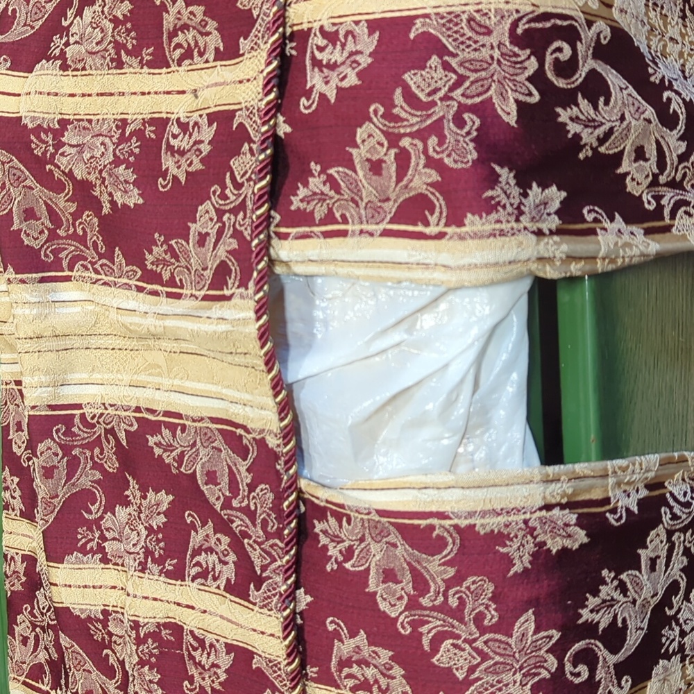 Red and gold curtains